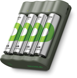 Batterilader GP ReCyko Everyday, inkl. 4stk AA batterier