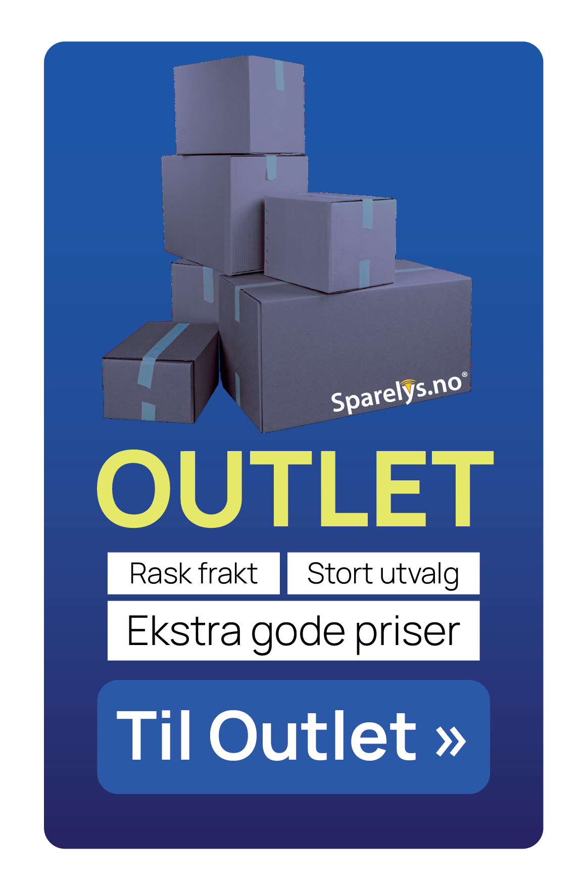 Sparelys Outlet produkter gir deg muligheten til å handle hytteprodukt til reduserte priser.