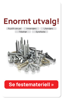 Syrefaste skruer til utendørs bruk. Toppkvalitet til dine byggeprosjekt.